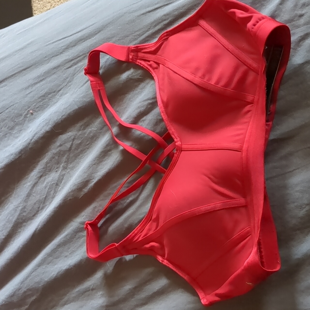 34C Victoria Secret Sports Bra- Red with strappy back